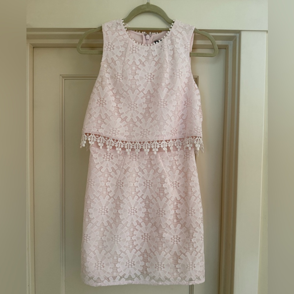 Topshop Light Pink Lace Dress